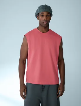 Bershka Débardeur Homme S Rouge - Bershka - FashionsVida