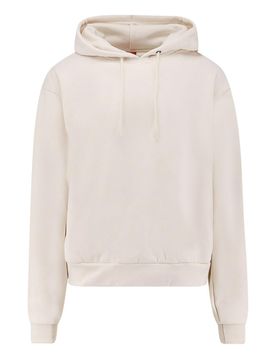 Felpa In Misto Cotone Con Cappuccio