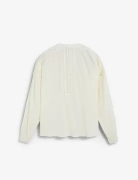 Blusa de mujer en tejido con textura semitransparente - Scalpers - FashionsVida