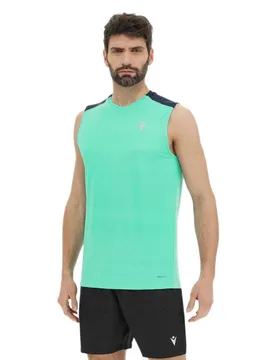 Maglietta Senza Maniche Hervert Acqua Marina / Black S