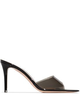 Pointed Mini Sandals with Soft Plexi Front Band