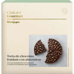 Torta de chocolate al fondant con almendras