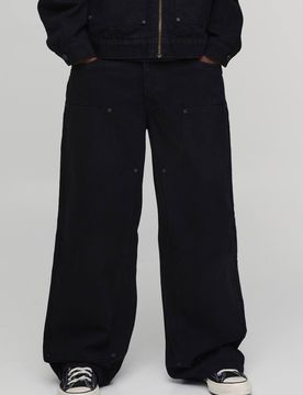 Herren Baggy Fit Co-Ord Zimmermann-Jeans Hosen True Black Größe 32
