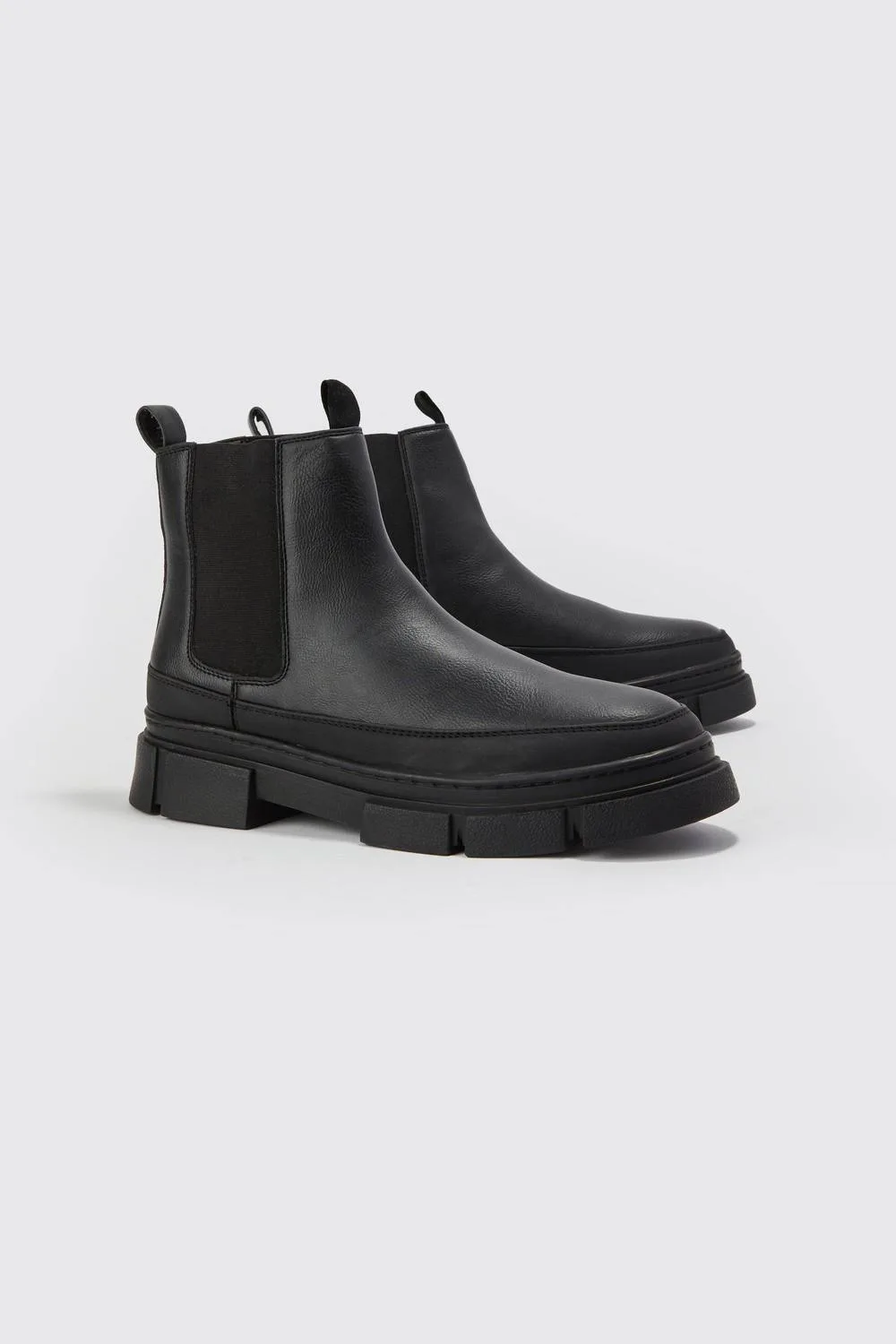 Herren Chelsea Boot Mit Profilsohle Black Größe 44 - boohooMAN - FashionsVida