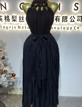 Retro-style artistic long dress, 2025 summer casual bandage sleeveless loose inner pleated vest, natural-GZXX298 - Aliexpress - FashionsVida