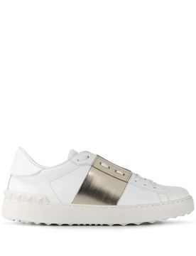 Stylish Contrast Leather Sneakers