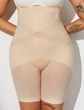 Pieza Corsé moldeador de cintura de látex para mujer de talla grande, moldeador corporal de cintura alta con control de abdomen - Shein - FashionsVida