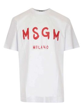 T-shirt logo bianca e rossa