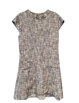 Chanel White Checked Tweed Dress - Chanel - FashionsVida