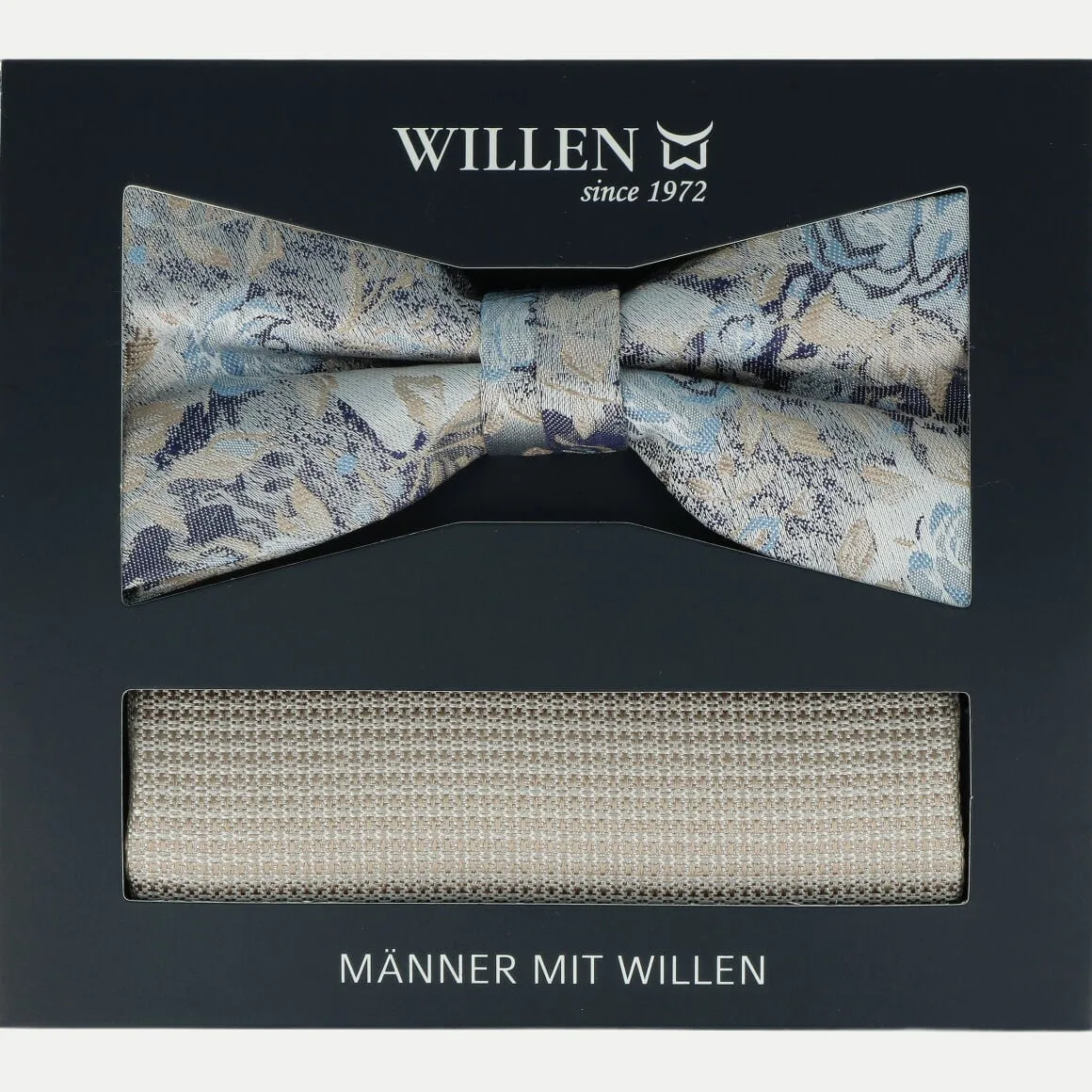 Fliege + Einstecktuch Set Beige - Willen - FashionsVida