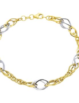 Bracciale Donna Oro Bianco Giallo 9 KT GL-SON224031
