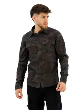 Camicia A Maniche Lunghe Slim Woodland M