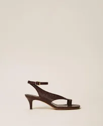 Twinset Sandales tongs en cuir