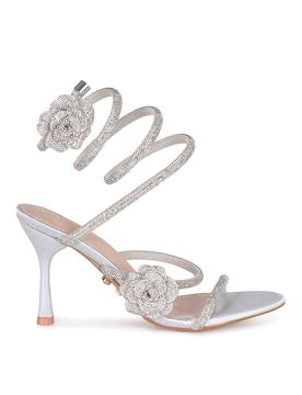Sandali Realizzati In Tessuto Strass