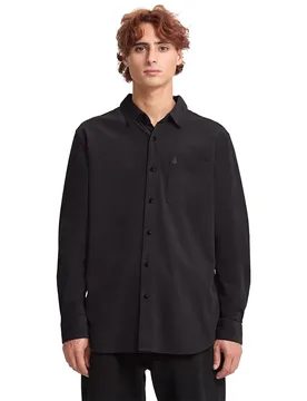 Camicia A Maniche Lunghe Zander Asphalt Black S - Volcom - FashionsVida