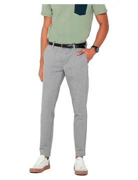 Pantalon Mark Stripe Gw 3727 Light Grey Melange 29