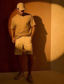 Sinsay - Pantaloncini chino - panna