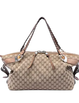 Medium GG Canvas Bamboo Bar Tote - Gucci - FashionsVida