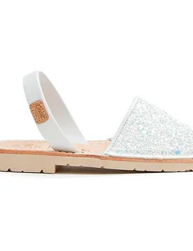 Sandali Menorchini 1097 Iker Gliter Stretch Leather White EU 22 - Castell - FashionsVida