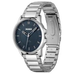 Hugo Montre 1530186 5 Atm 43 Mm Grey / Blue One Size