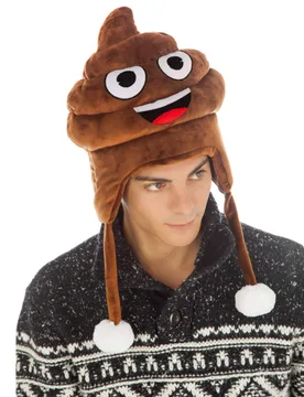 Emoji-Mütze Kackhaufen Accessoire braun - CHAKS - FashionsVida