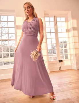 Women's Multiway Maxi Dress in Pink Size: 14 - Pink - Size: 14 - Yours - FashionsVida