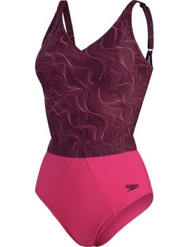 Shaping Printed Evie Damen Badeanzug, blau 40
