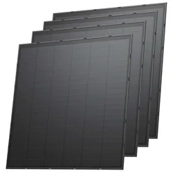 Set Of 2x Photovoltaic Panel Rigid Design 250w Black One Size unisex