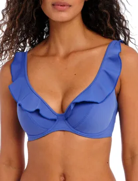 Womens Jewel Cove High Apex Bikini Top - Blue - Size 32f - Freya - FashionsVida