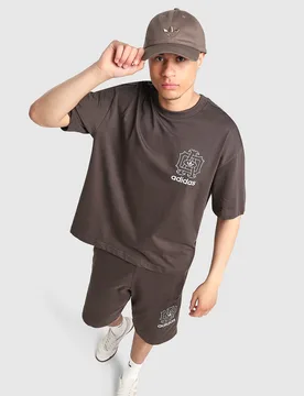 Mens Maglia Oversized Embroidered - Marrone, marrone marrone Uomo taglia M - Adidas - FashionsVida