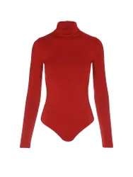 Body SEAMLESS WOOL carmesí rojo oscuro L