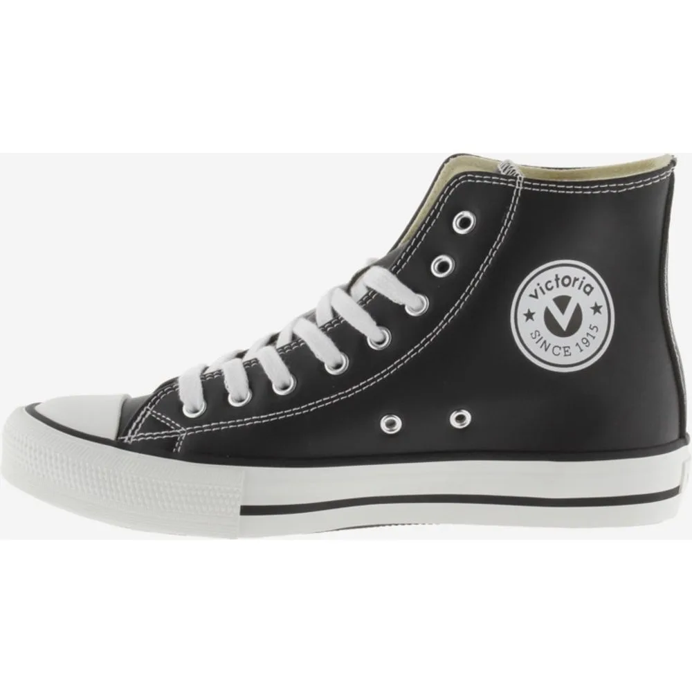 Zapatillas altas de mujer con cordones blancos - Victoria - FashionsVida