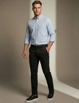 Pantaloni chino slim - nero