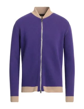 Strickjacke Herren Violett 46 Herren - LUCQUES - FashionsVida