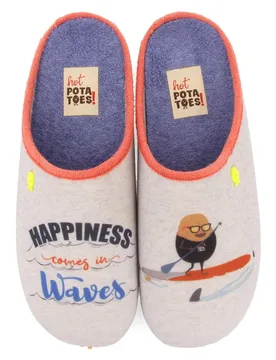 Pantoufles Coleman Grey / Grey EU 41 - Hot Potatoes - FashionsVida