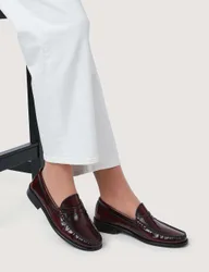 Leather Loafers Burgundy female