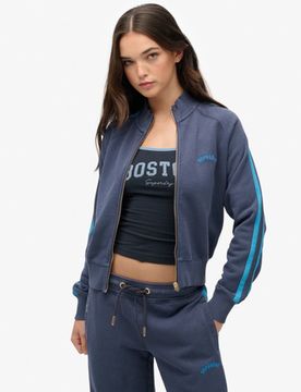 Superdry Damen Essential Logo Trainingsjacke Navy - Größe: 42