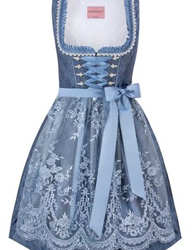 Dirndl Bianca (blau, Gr. 40) von Wiesnwuid für Damen, 100% Polyester