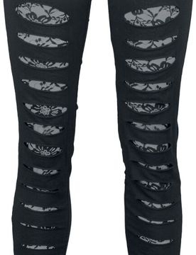 Leggings - Slasher - S bis XL - für Damen - Größe M - schwarz - Frauen - female