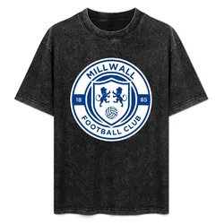 Millwall Logo T-Shirt Everyday Wear Basic Short Sleeve Top