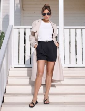 Blouse with long sleeves - panna