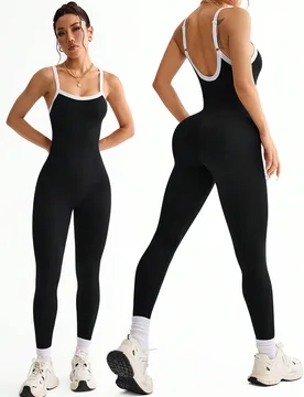 Mono de mujer con ajuste sin costuras y correa ajustable en la cintura para uso diario, entrenamiento y gimnasio - Shein - FashionsVida