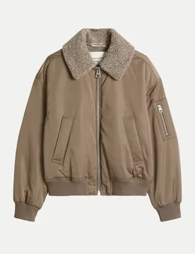 Marc O' Polo mit Teddy-Kragen Braun 38 - Marc O'Polo - FashionsVida