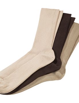 Venensocken, 3 Paar braun beige 43