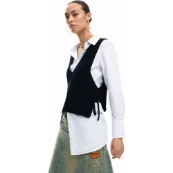 Camisa de mujer chaleco desmontable