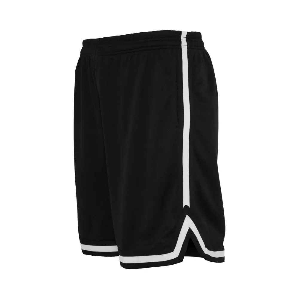 Pantaloni Corti Stripe Mesh Black / White XL - Urban classics - FashionsVida