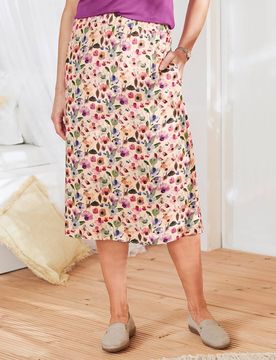 Sommer-Rock Luftig-leicht - Creme-Multi - female - Size: 44