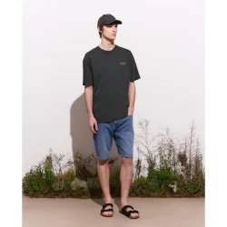 Bermuda vaquera de punto para hombre