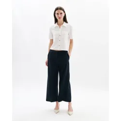 Pantalón de mujer de corte ancho estilo 7-8