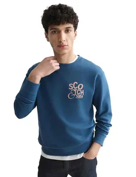 Sweat-shirt 183595 Ensign Blue S - Scotch & Soda - FashionsVida